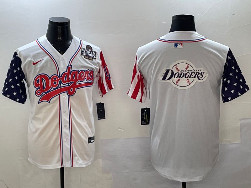 Men Los Angeles Dodgers Blank White a generation of national flags Joint name 2025 Nike MLB Jersey style 27->los angeles dodgers->MLB Jersey